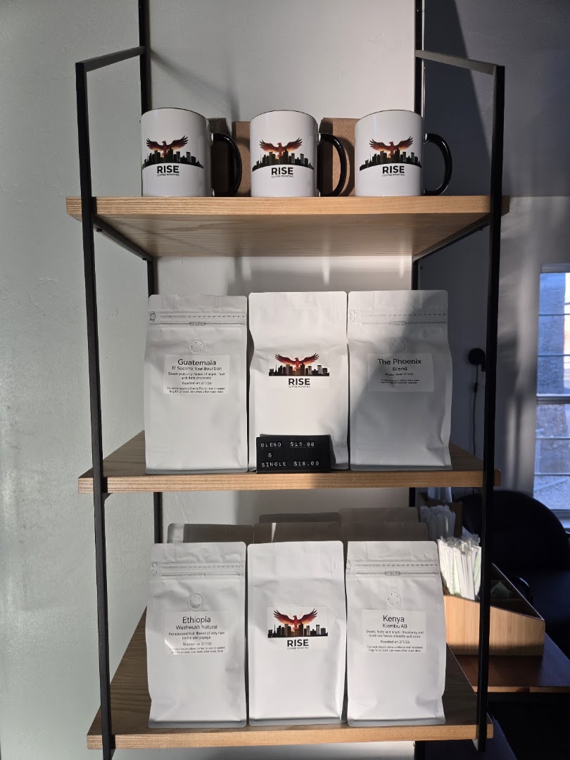 Homage Coffee House: clear display of coffee products