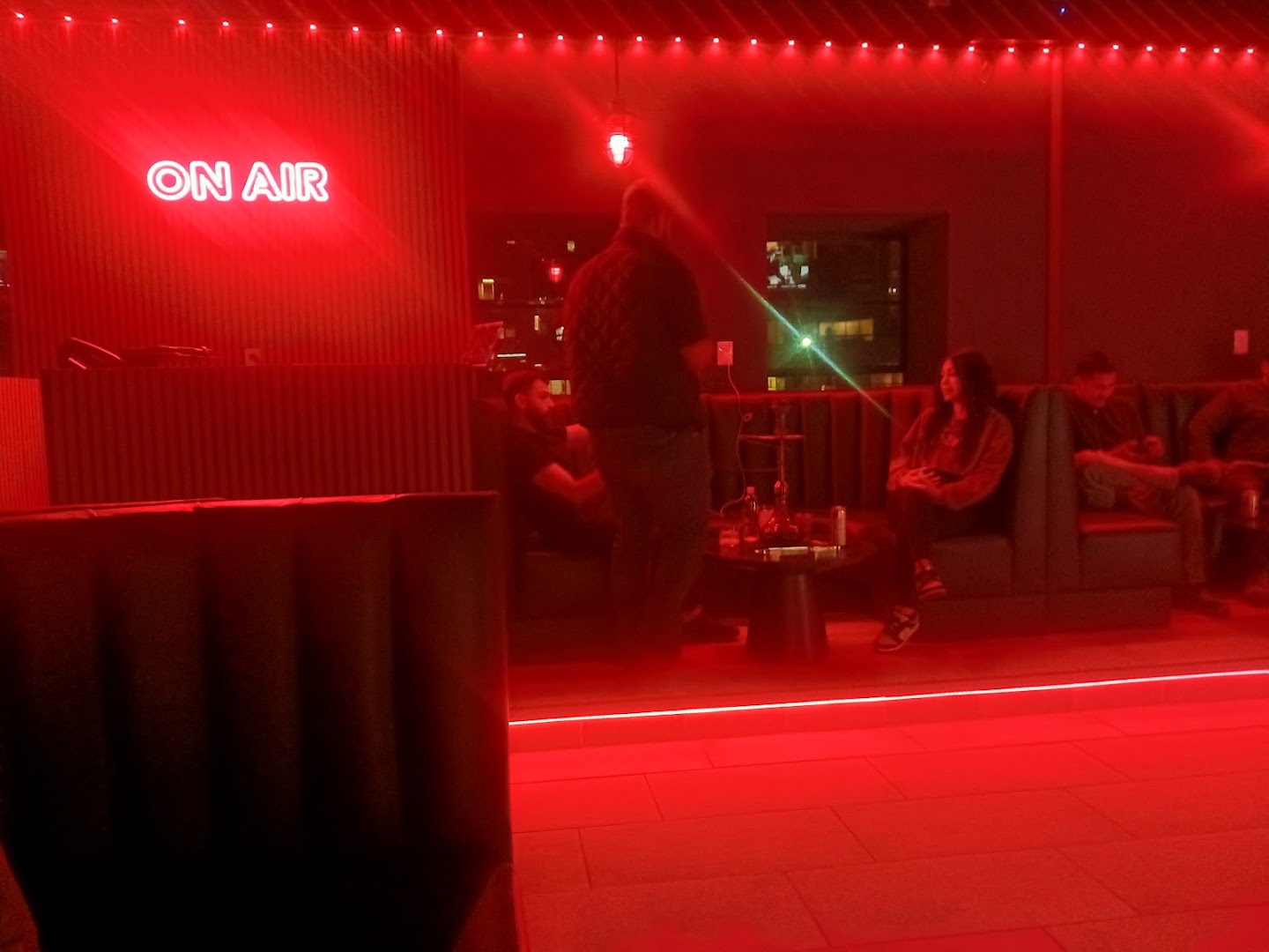 Red Light District Bar & Lounge: venue's red atmosphere