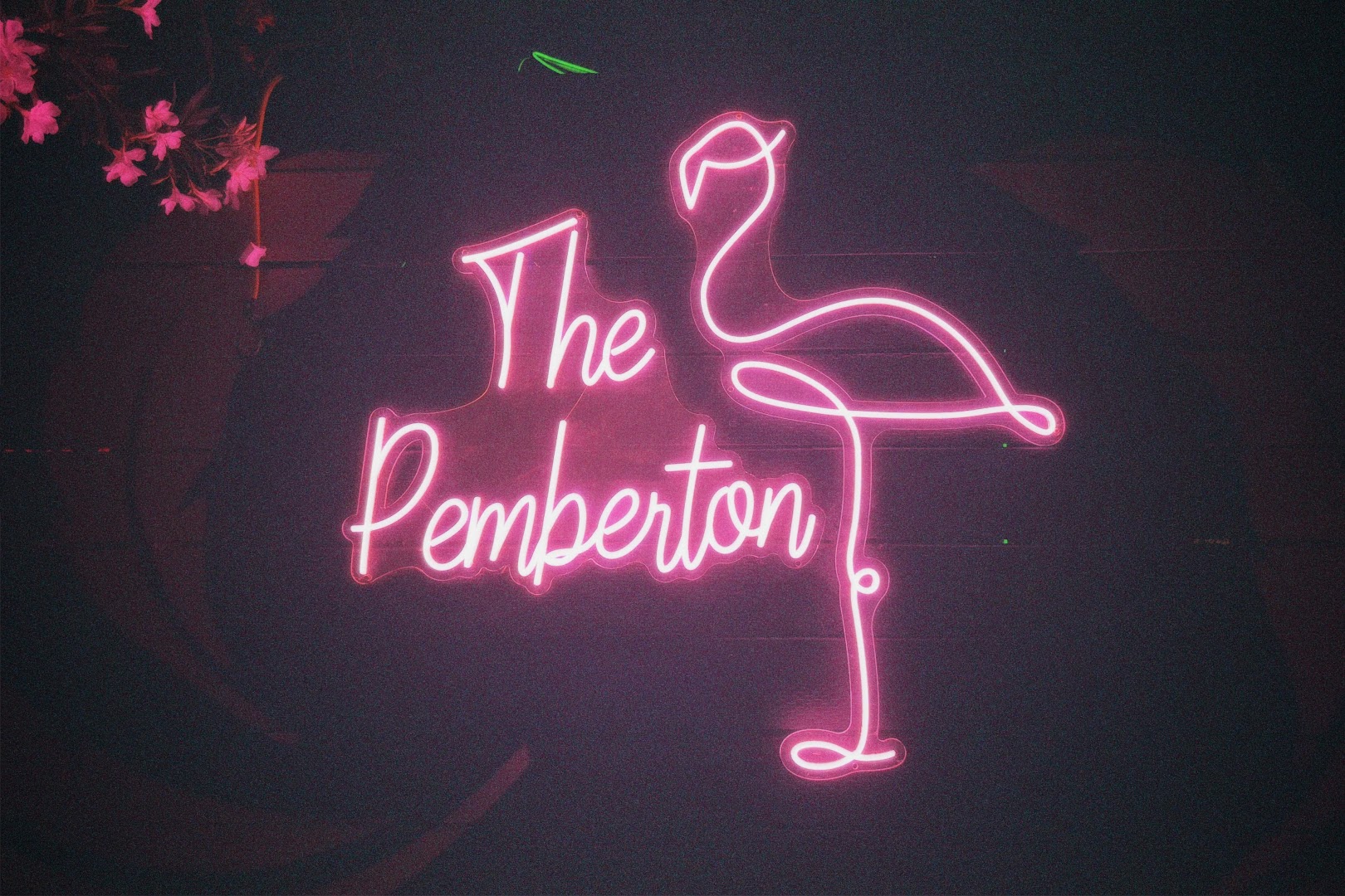 The Pemberton: attractive neon venue signage