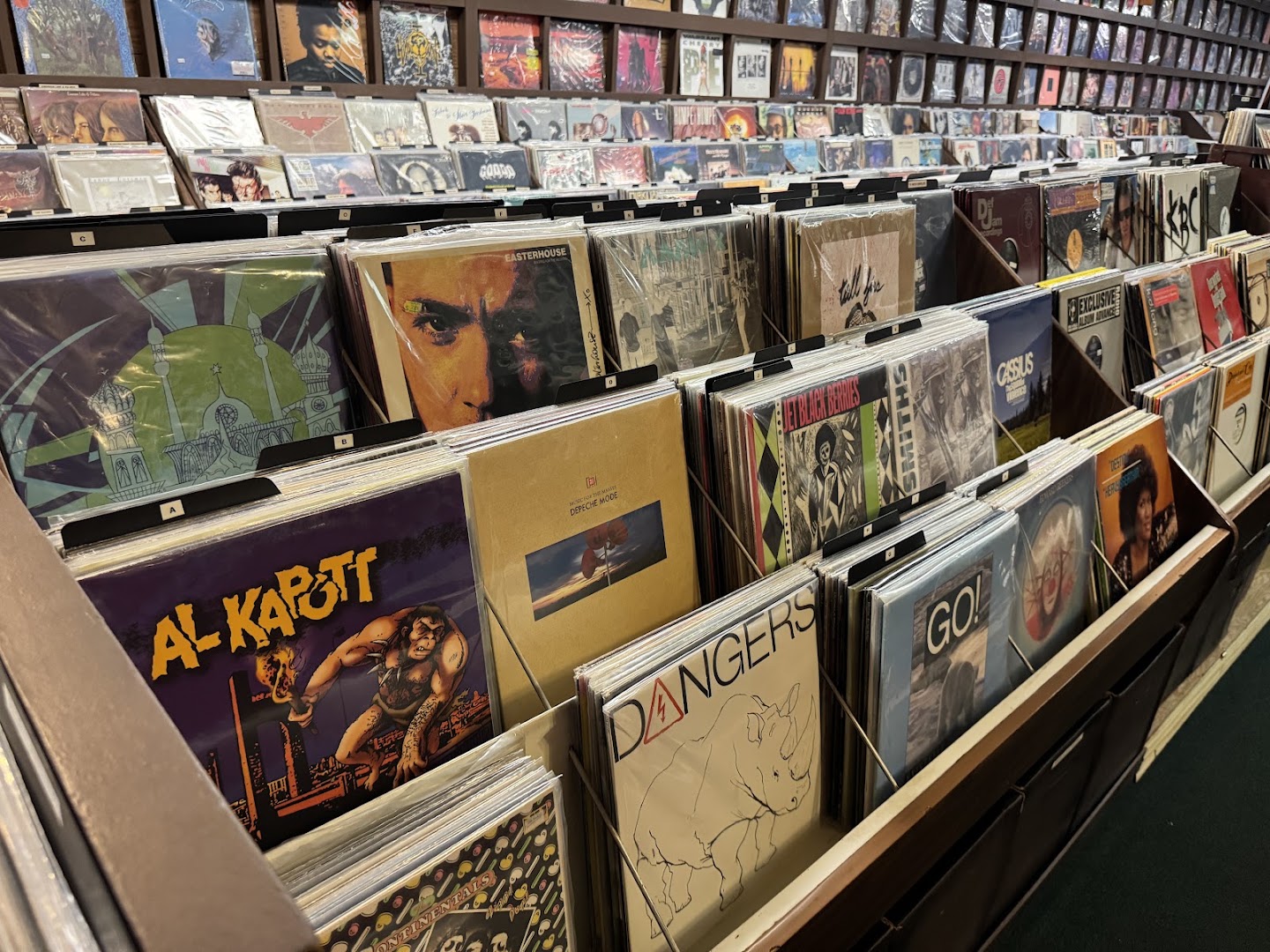 Tracks in Wax: clear, inviting shop interior display