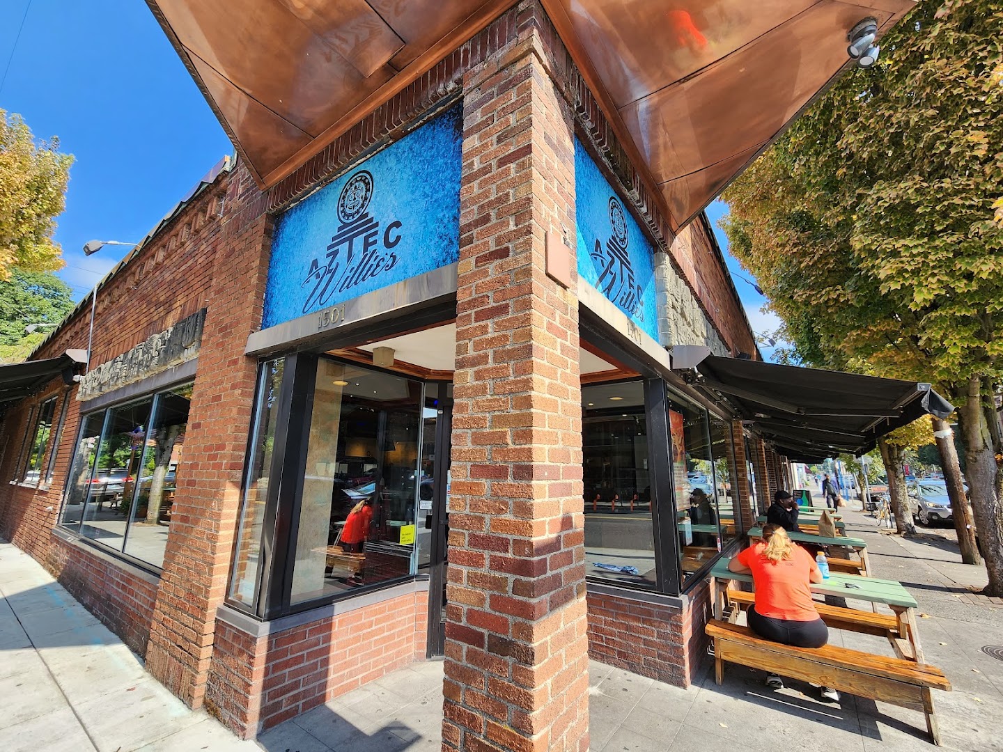Aztec on Broadway: clear exterior shot of venue