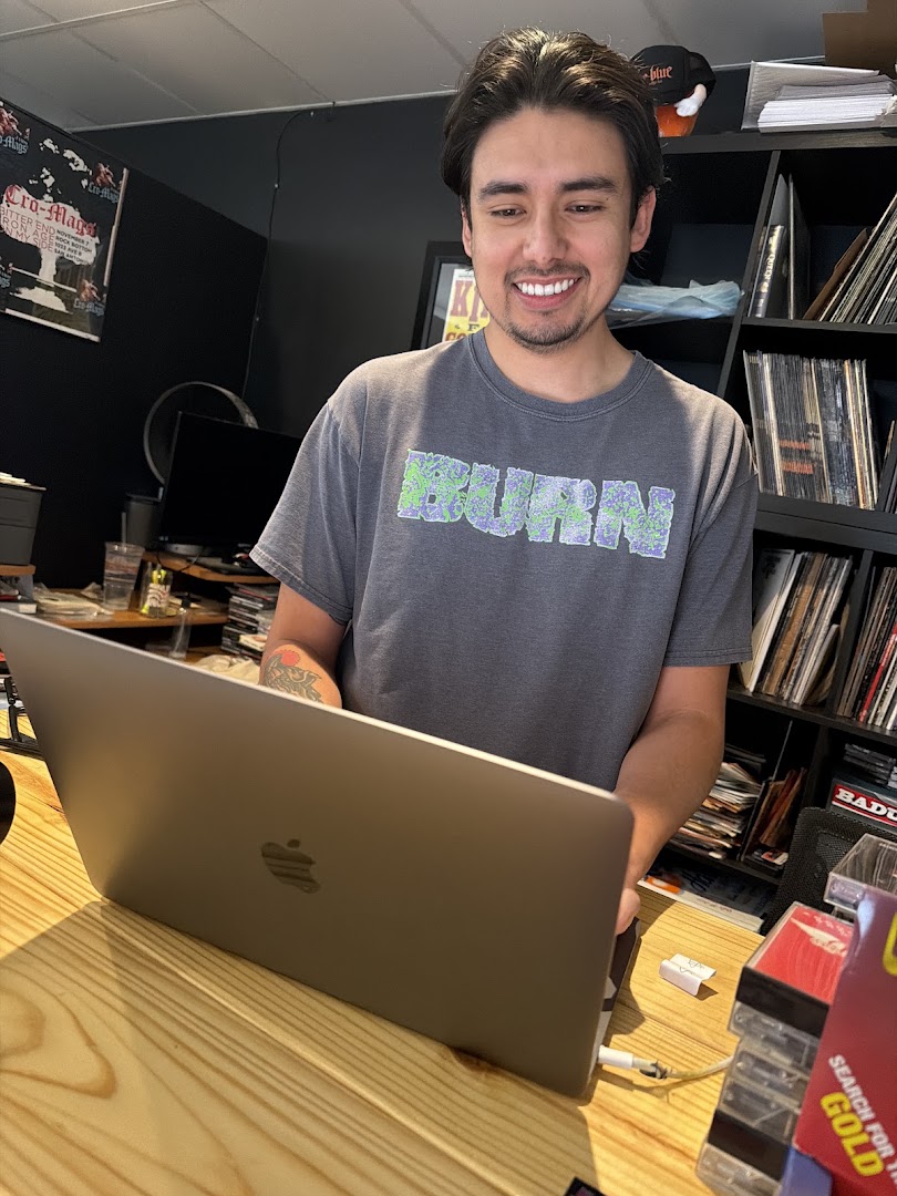 Room 13 Records: friendly staff member at work