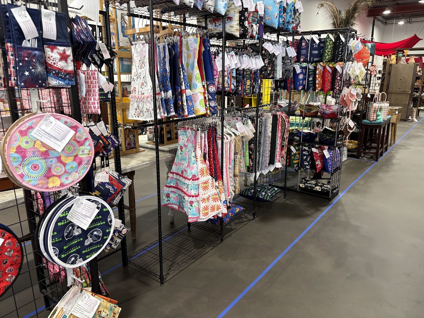 The Staging Post: clear display of shop products