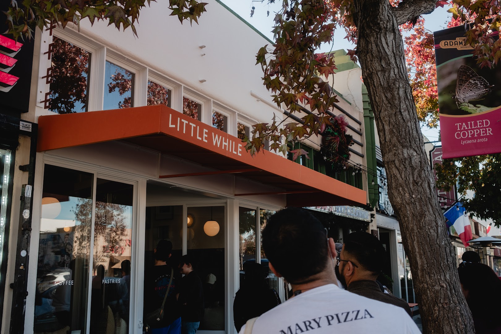Little While: clear exterior shot of venue