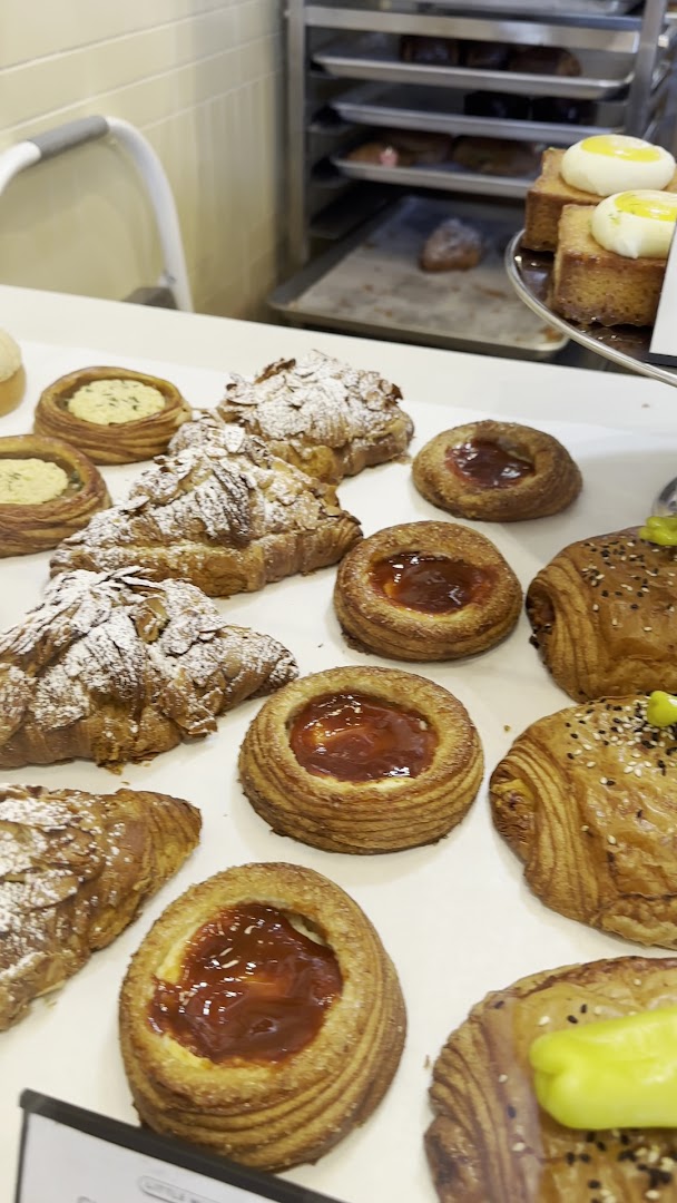 Little While: appetizing display of fresh pastries