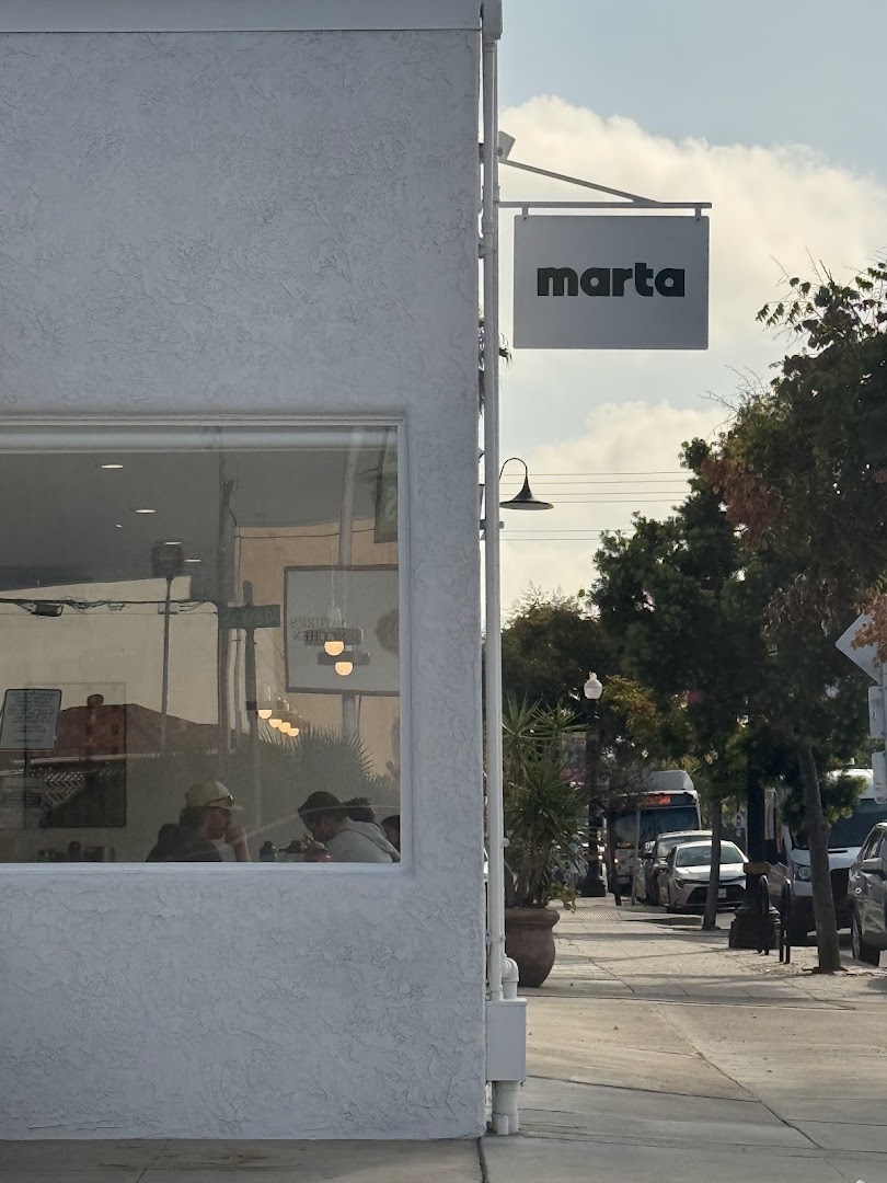 Marta: clear exterior shot showing branding