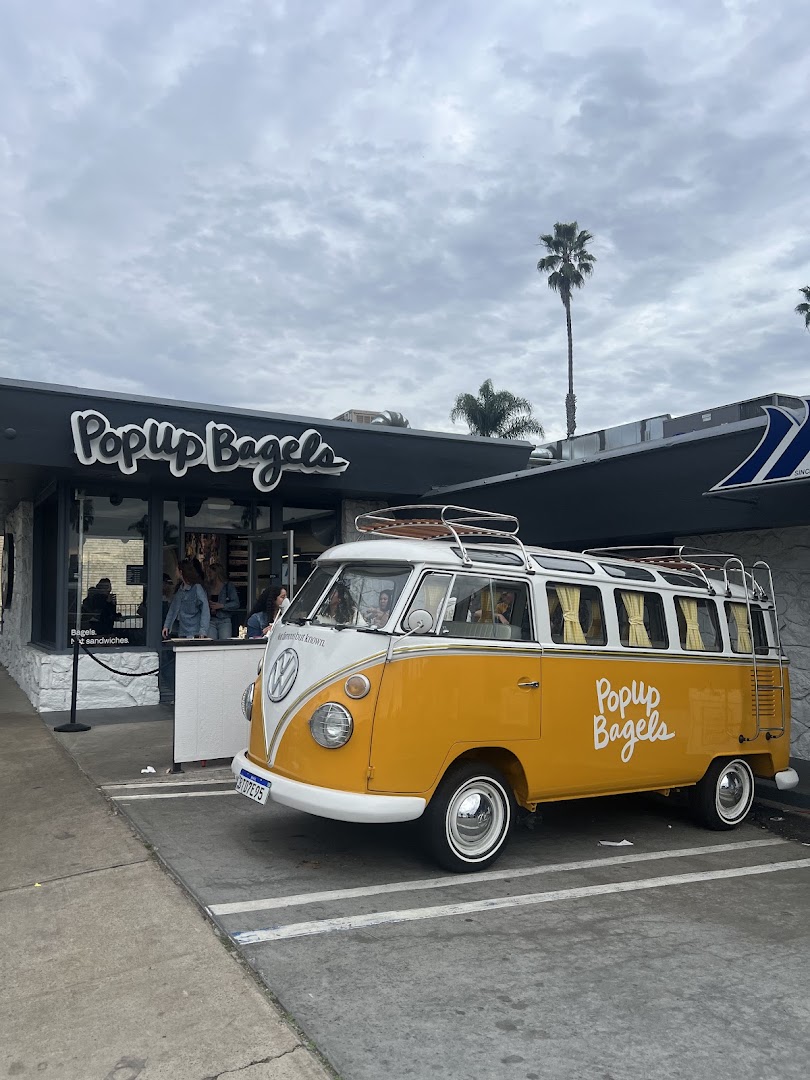 PopUp Bagels: attractive storefront with branded van