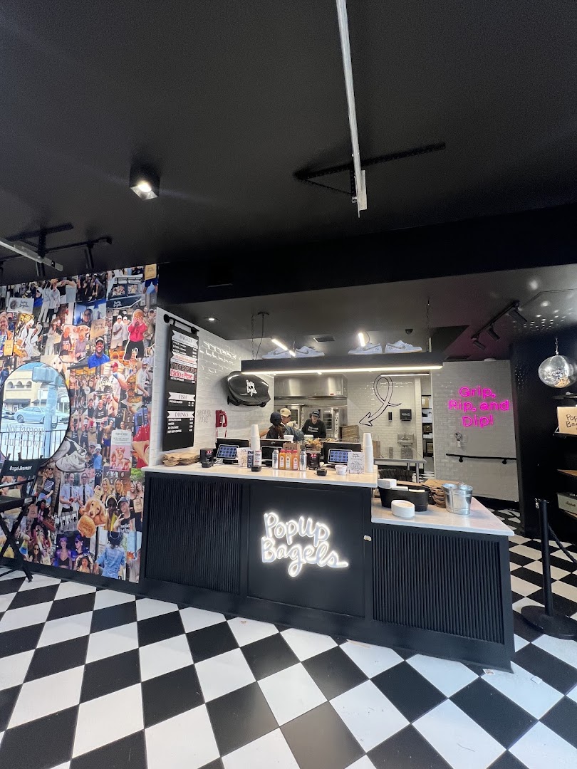 PopUp Bagels: clear, professional interior shot