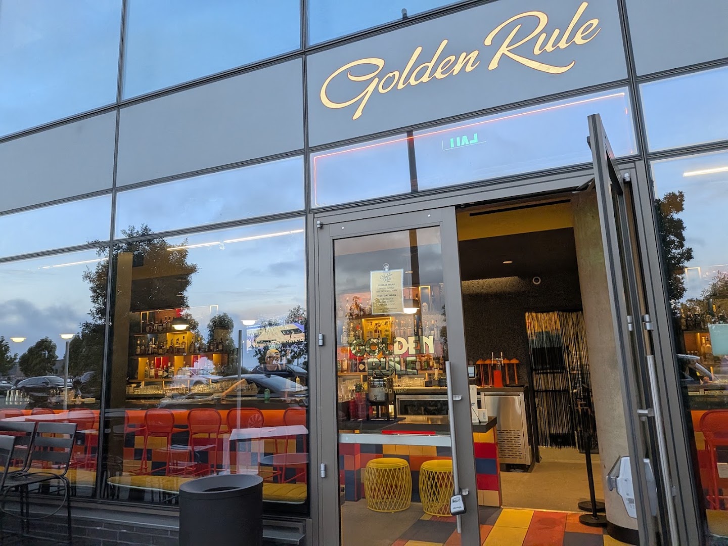 Golden Rule: clear exterior shot of venue