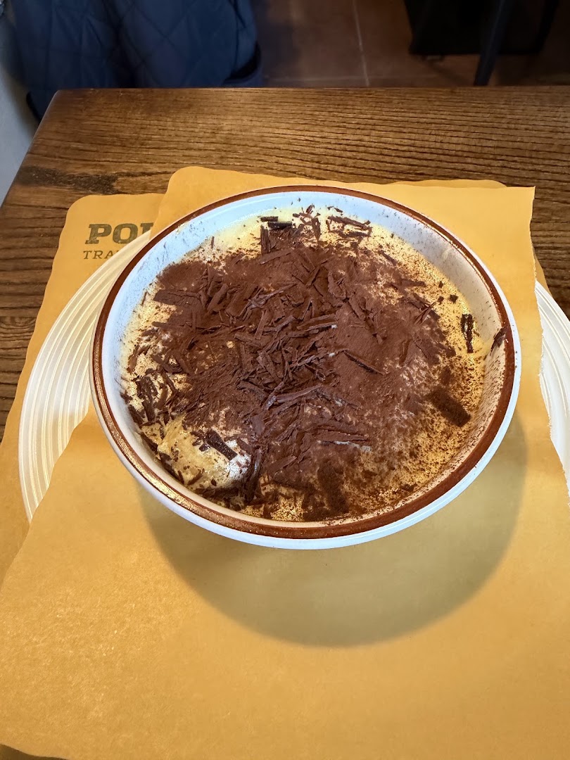 Polenta: appetizing photo of restaurant dessert