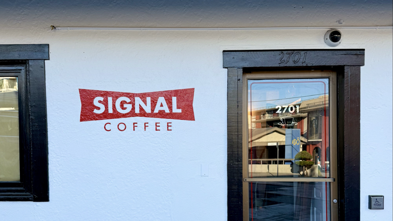 Signal Coffee: clear, professional shot of storefront