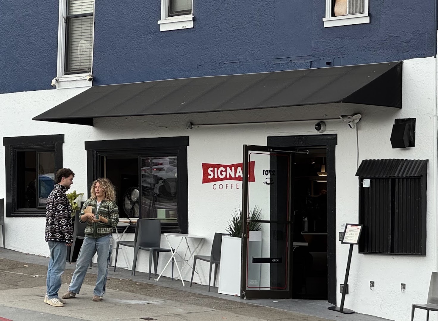 Signal Coffee: clear exterior shot of venue