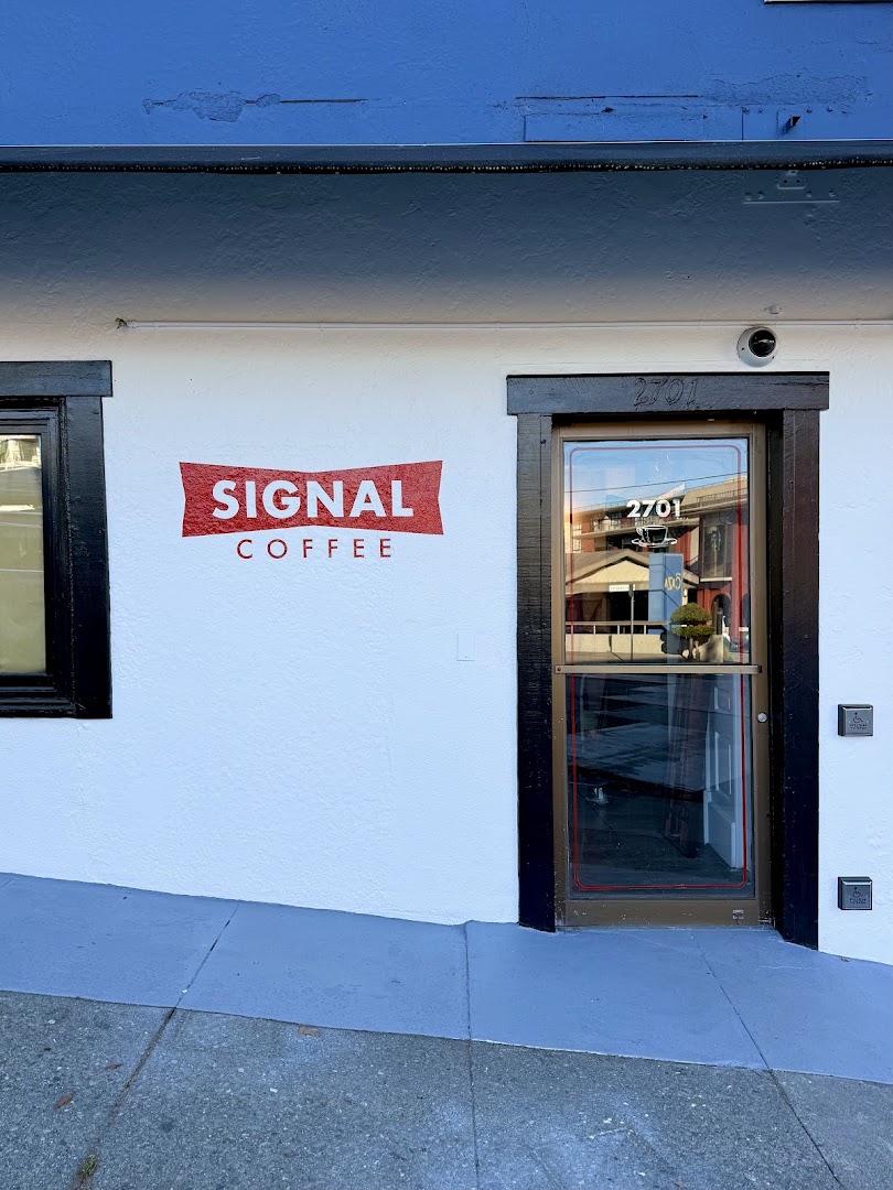 Signal Coffee: clear storefront photo with branding