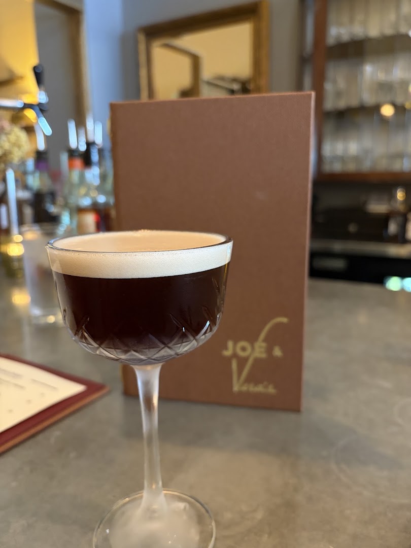 Joe & Vera's: appetizing drink with venue branding