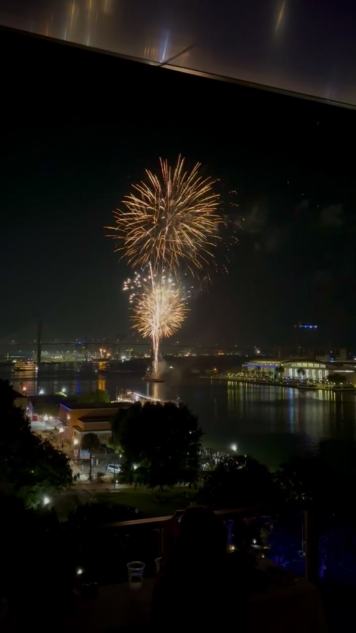 Lavender Rooftop Kitchen & Bar: stunning rooftop view of fireworks