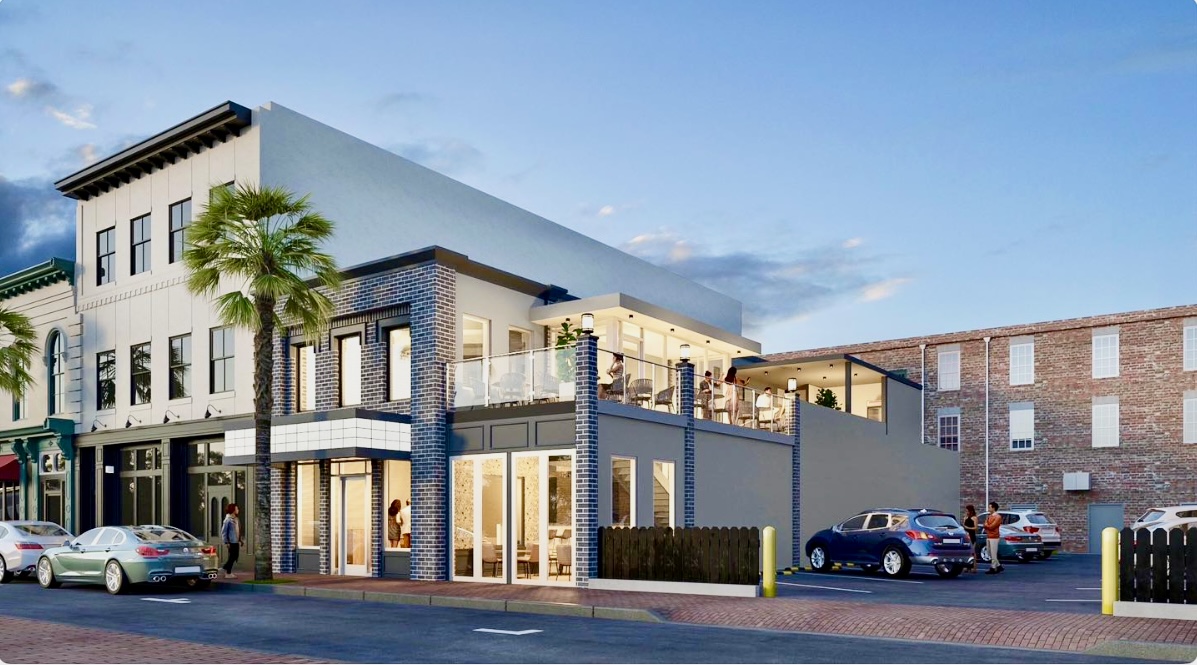 Nickel & Oak Lounge: professional architectural rendering of venue