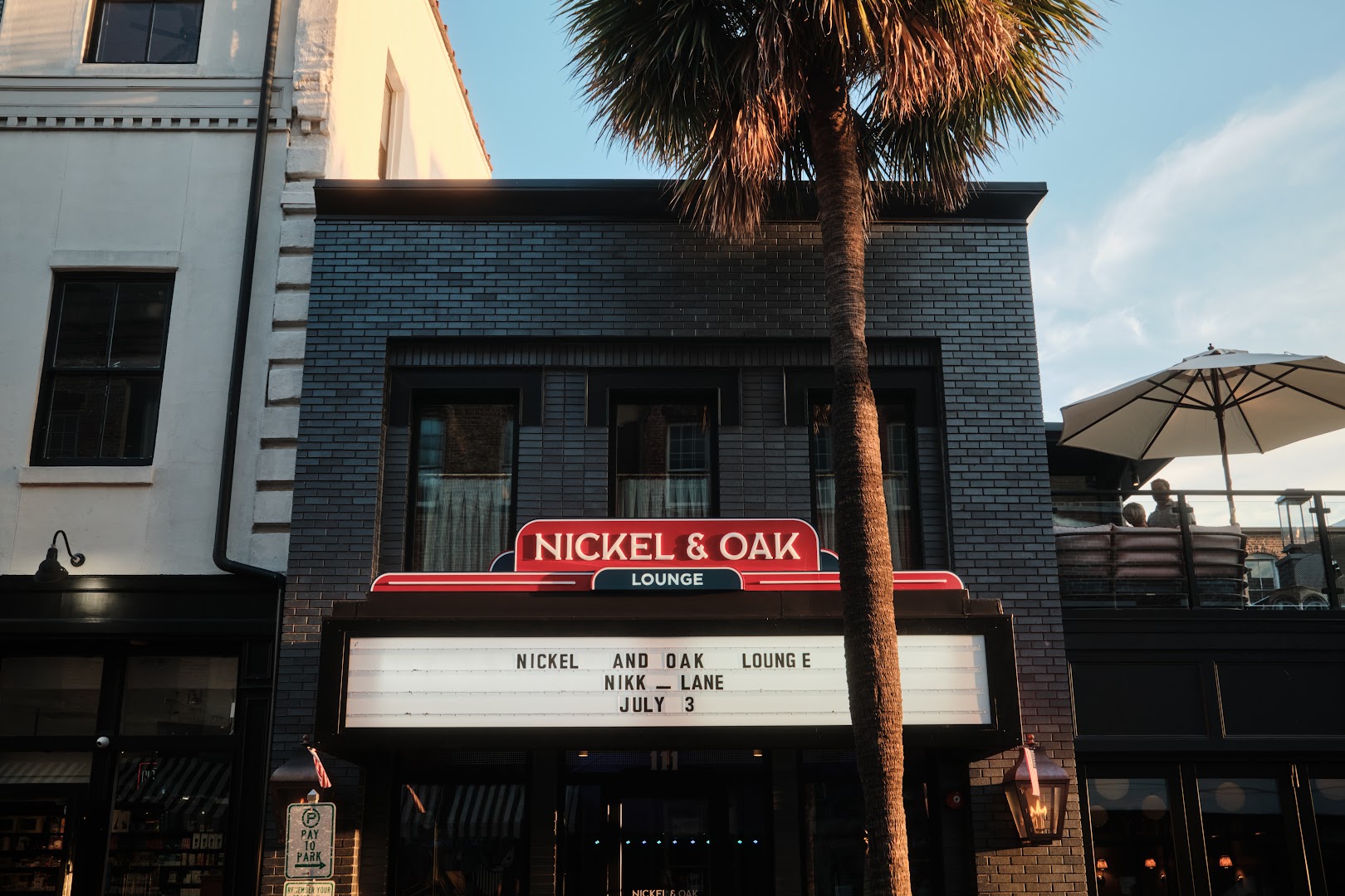 Nickel & Oak Lounge: high quality exterior venue shot