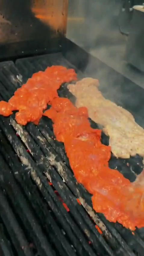 Cafe Ashiana: appetizing food cooking on grill