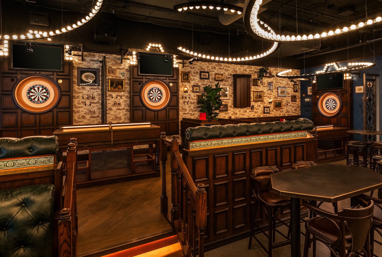 Flight Club: high quality interior venue shot