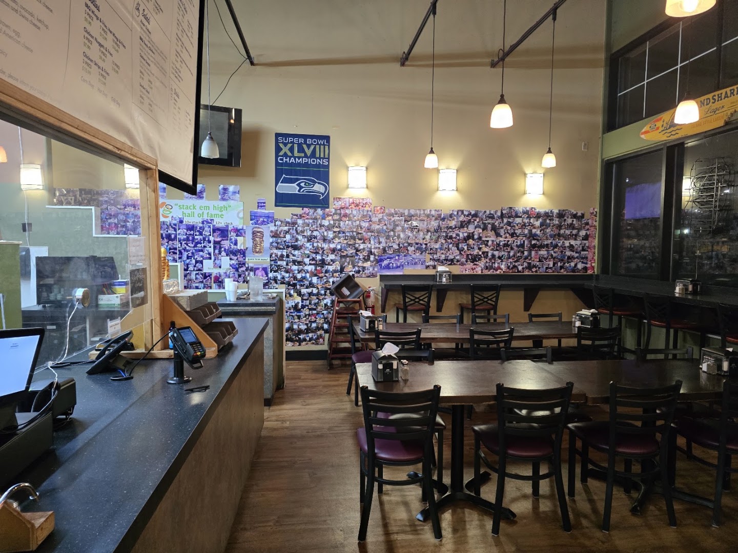 Gangnam Burger: clear view of restaurant interior