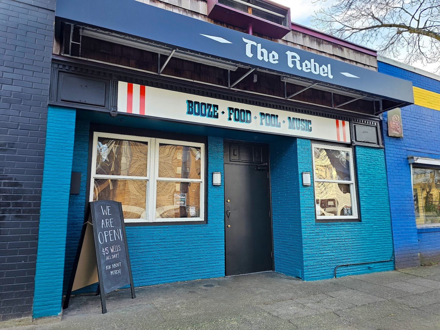 The Rebel: clear exterior shot of venue