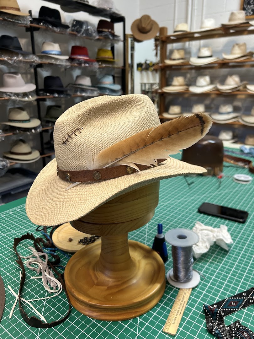 True West Hats: clear product display in shop