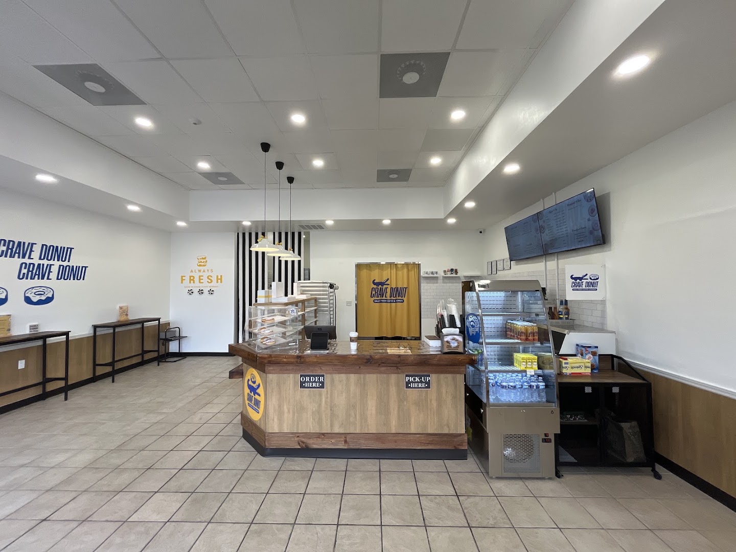 CRAVE DONUT: clear interior shot of venue
