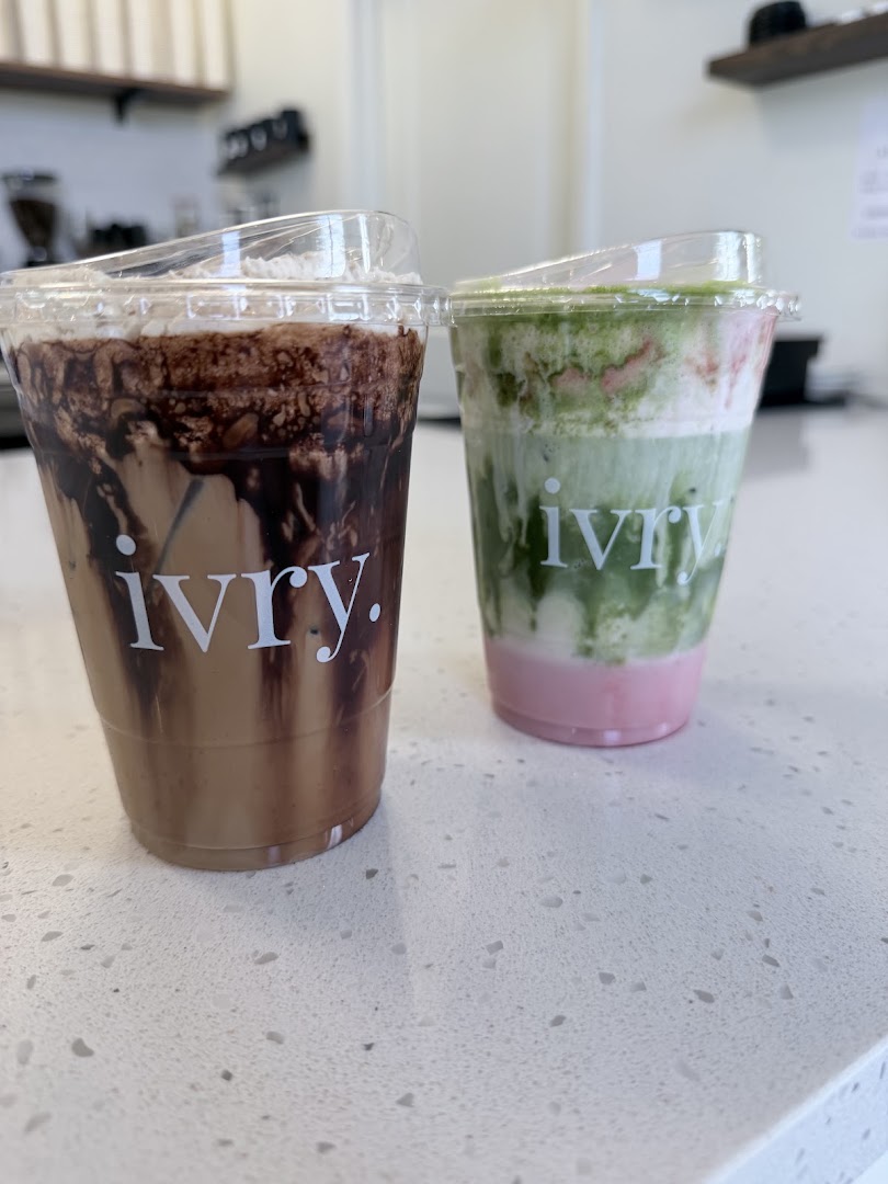 ivry. Espresso & Flatbread: appetizing photo of branded drinks