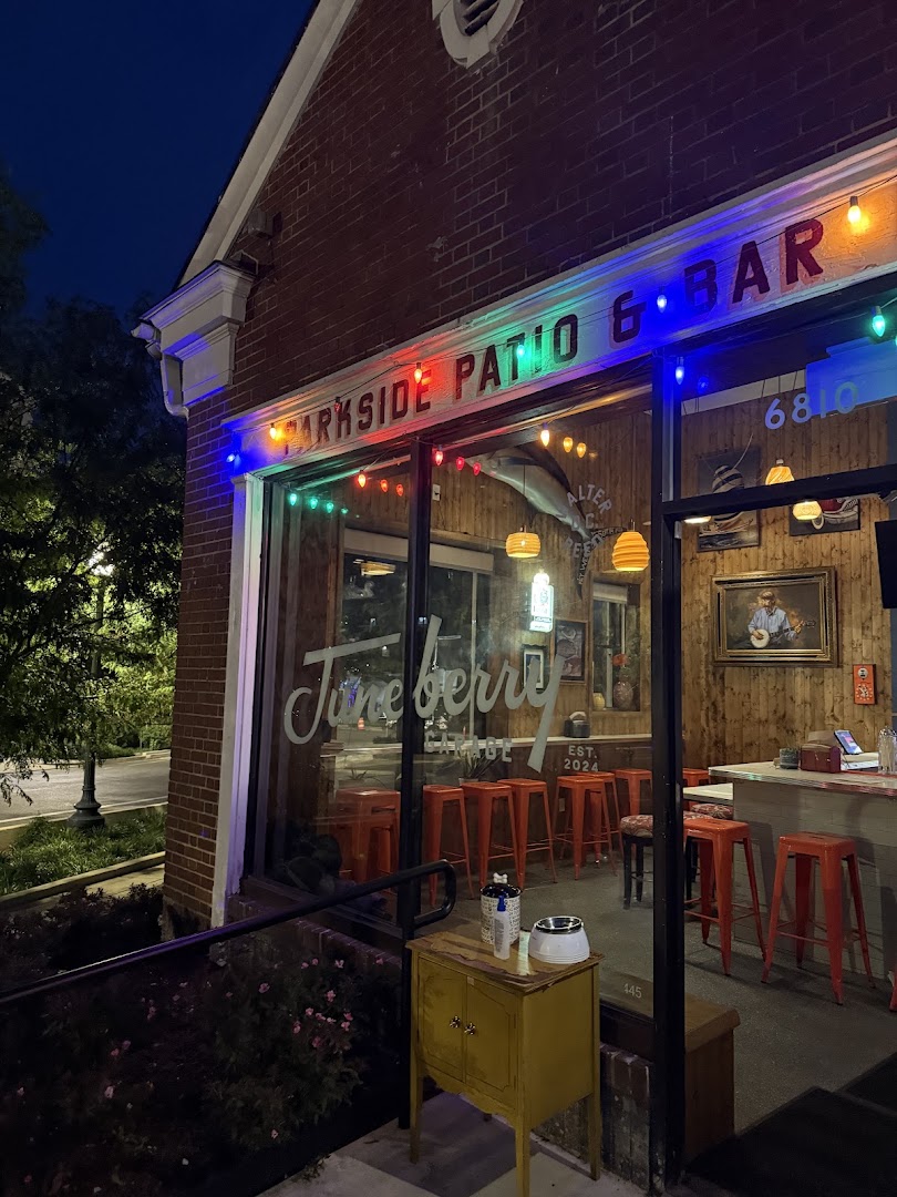 Juneberry Garage: inviting exterior shot of venue