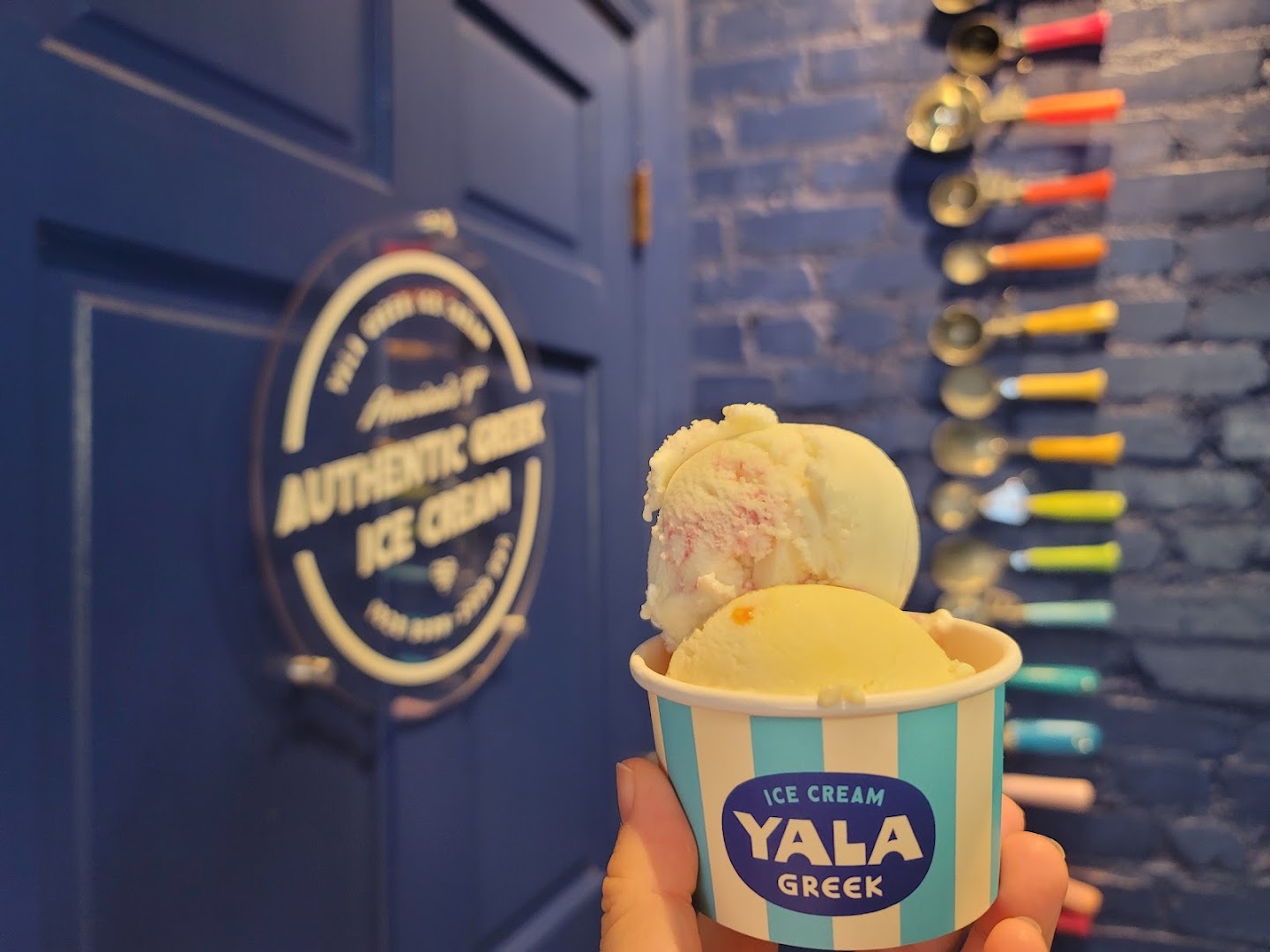 Yala Greek Ice Cream: appealing product shot with branding