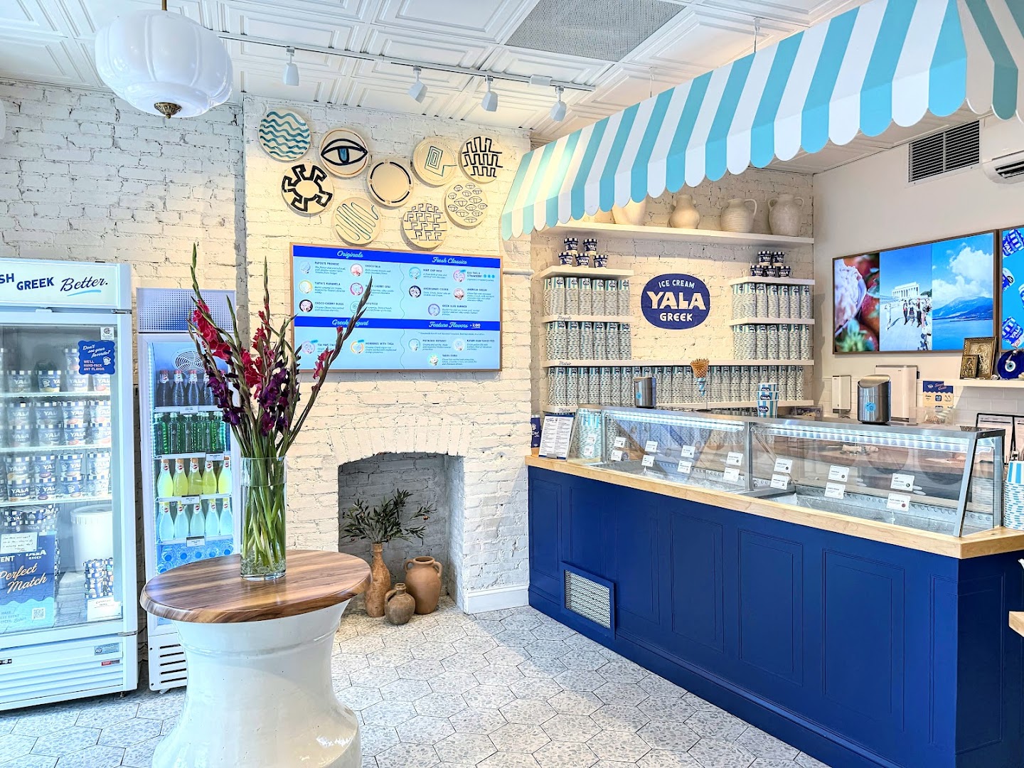 Yala Greek Ice Cream: clear, professional interior shot