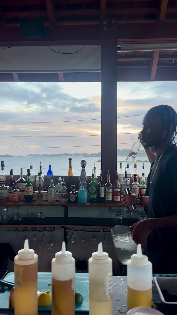 Aerial at The Saint: atmospheric shot of bar service