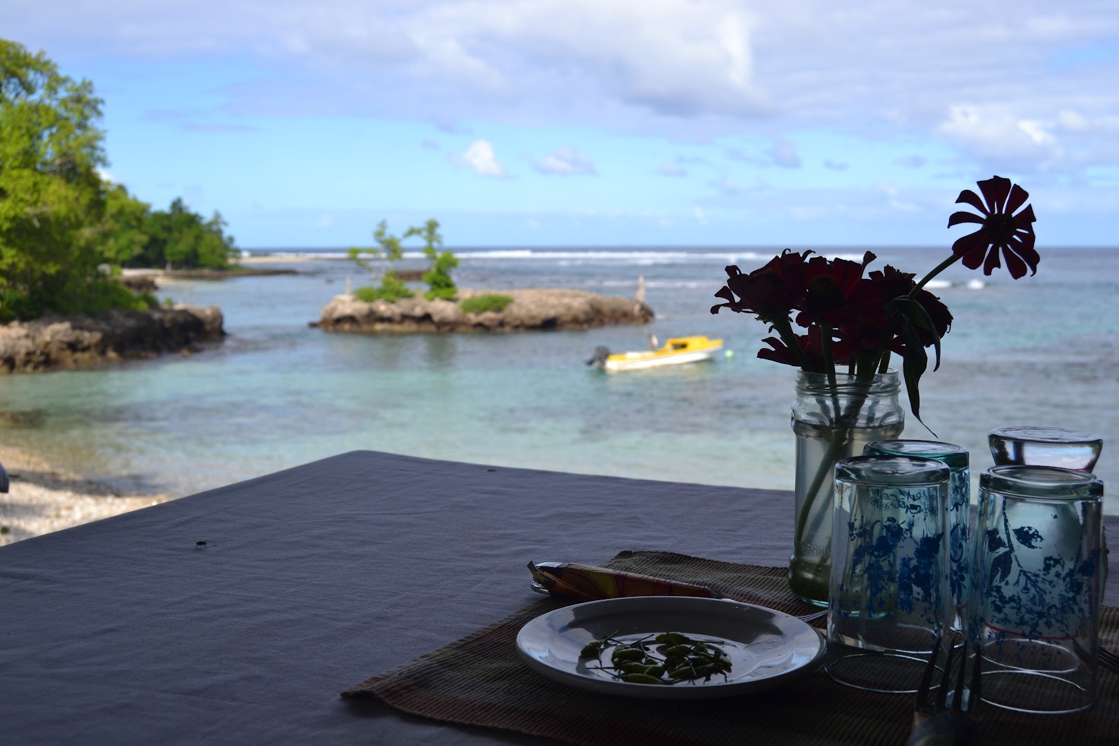 Lenakel Sea View Restaurant At Louarakar: beautiful scenic restaurant view