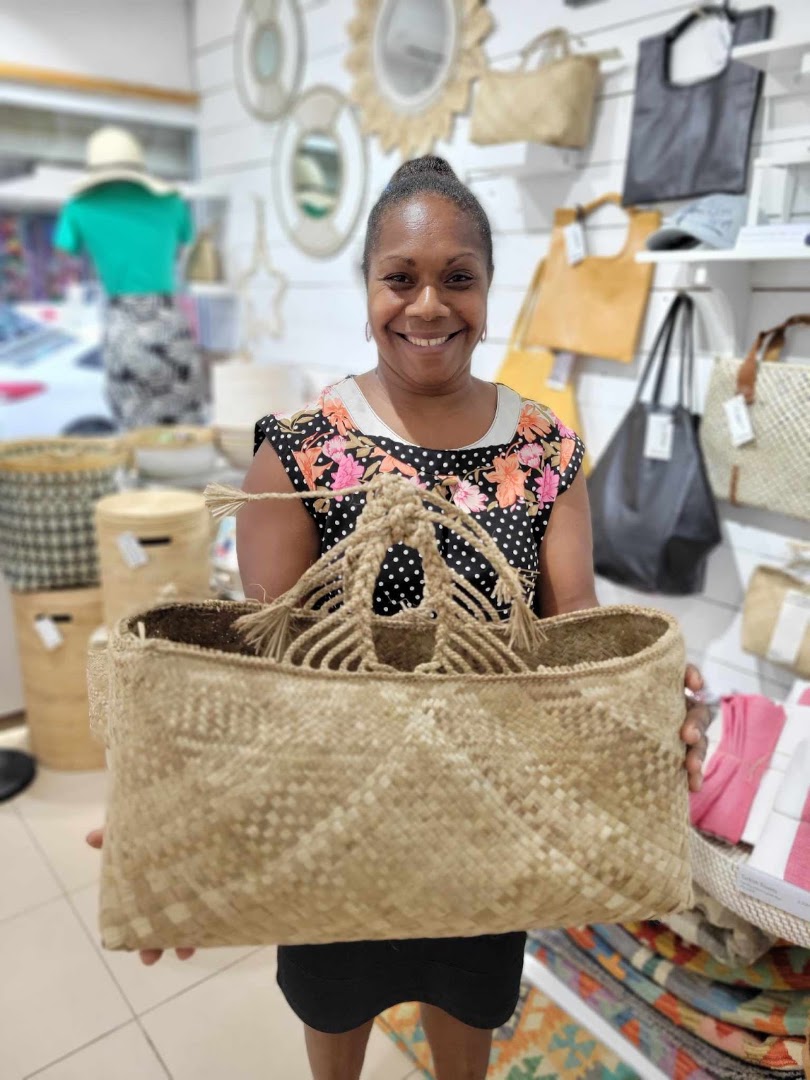 Pandanus: friendly staff showcasing shop products