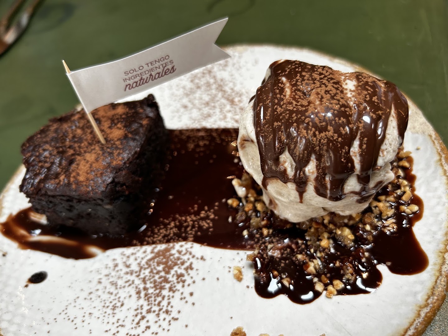 Pizza Natura: appetizing photo of restaurant dessert