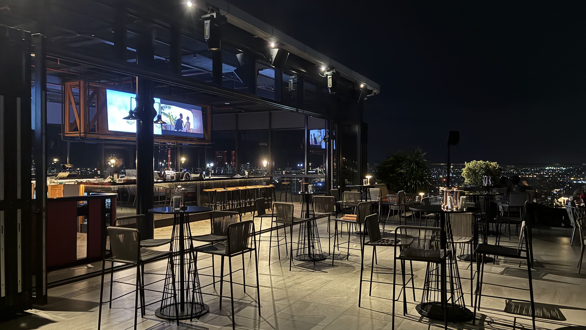 Up & Above Rooftop Bar: high quality atmospheric venue shot