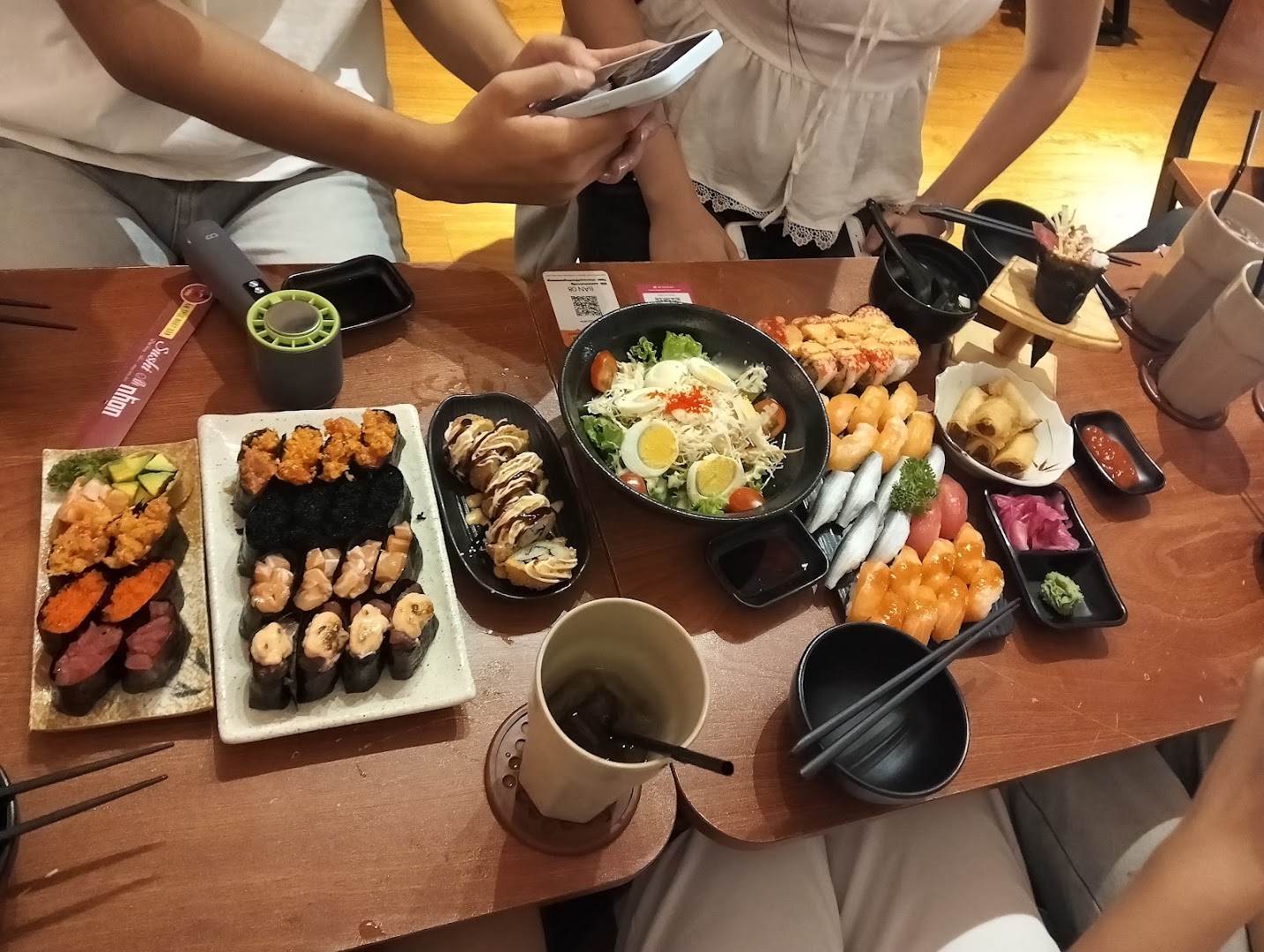 Amane Sushiya: appetizing display of restaurant food