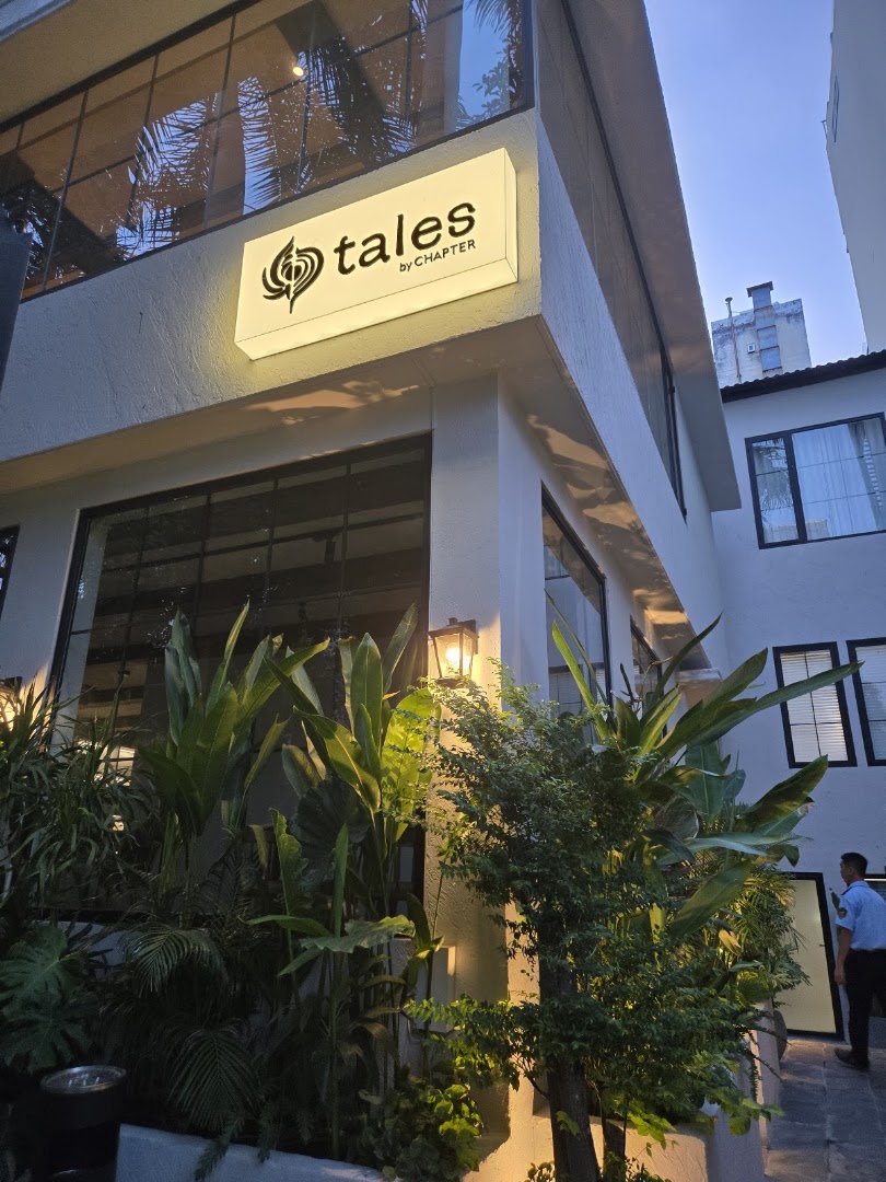 Tales by Chapter: clear, professional exterior restaurant shot