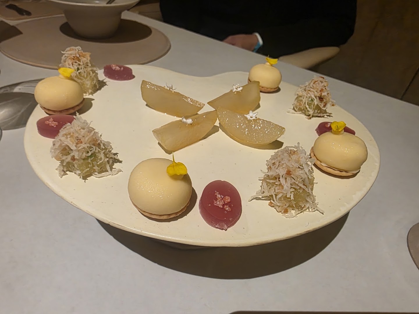 Upstairs: appetizing, high-quality food presentation