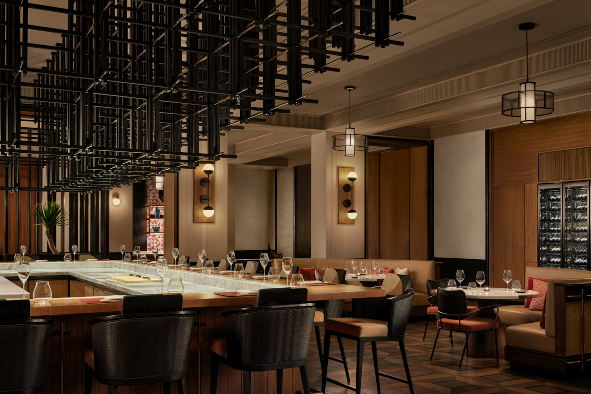 Oku: professional interior shot of restaurant