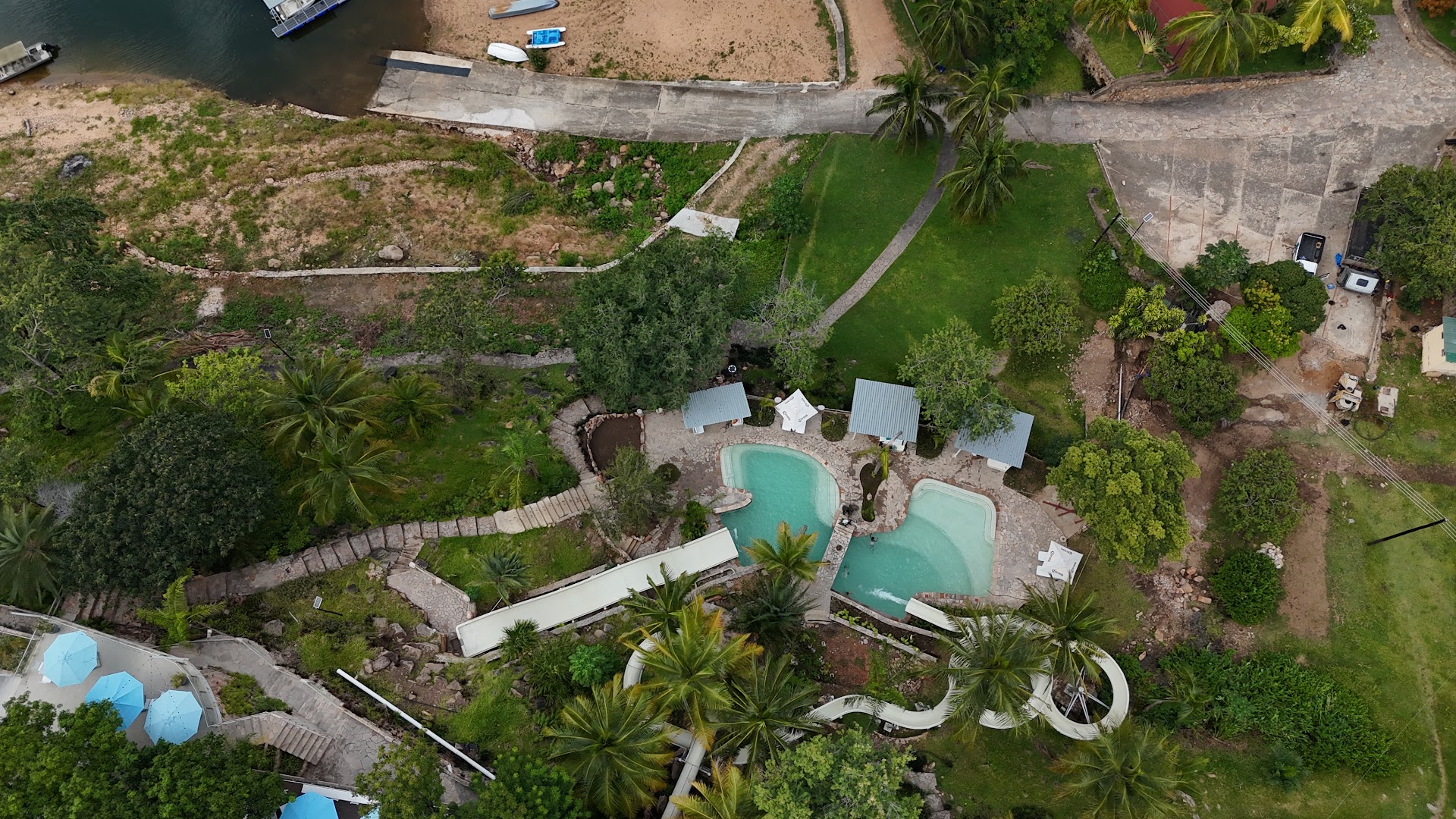 Lake Kariba Inns - The Fish Bowl: high quality aerial venue view