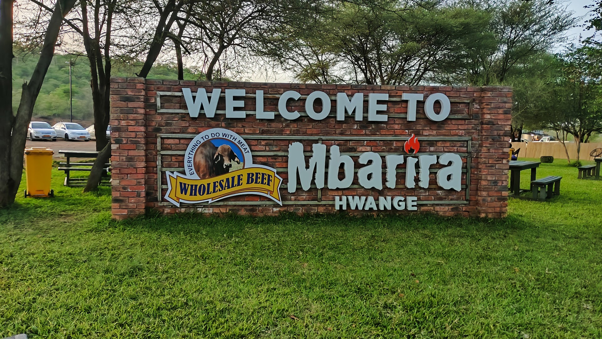 Mbarira: clear signage identifies the venue