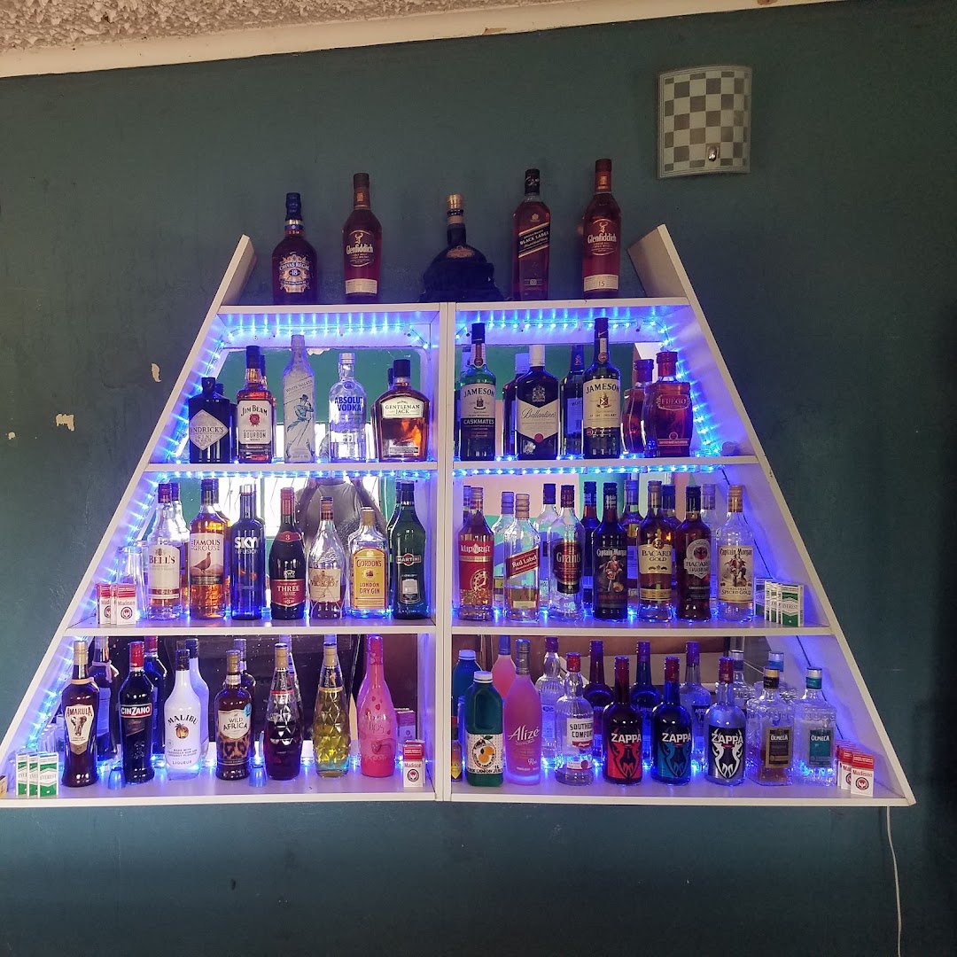 Upshot Mabhiza: well-lit, organized bar display