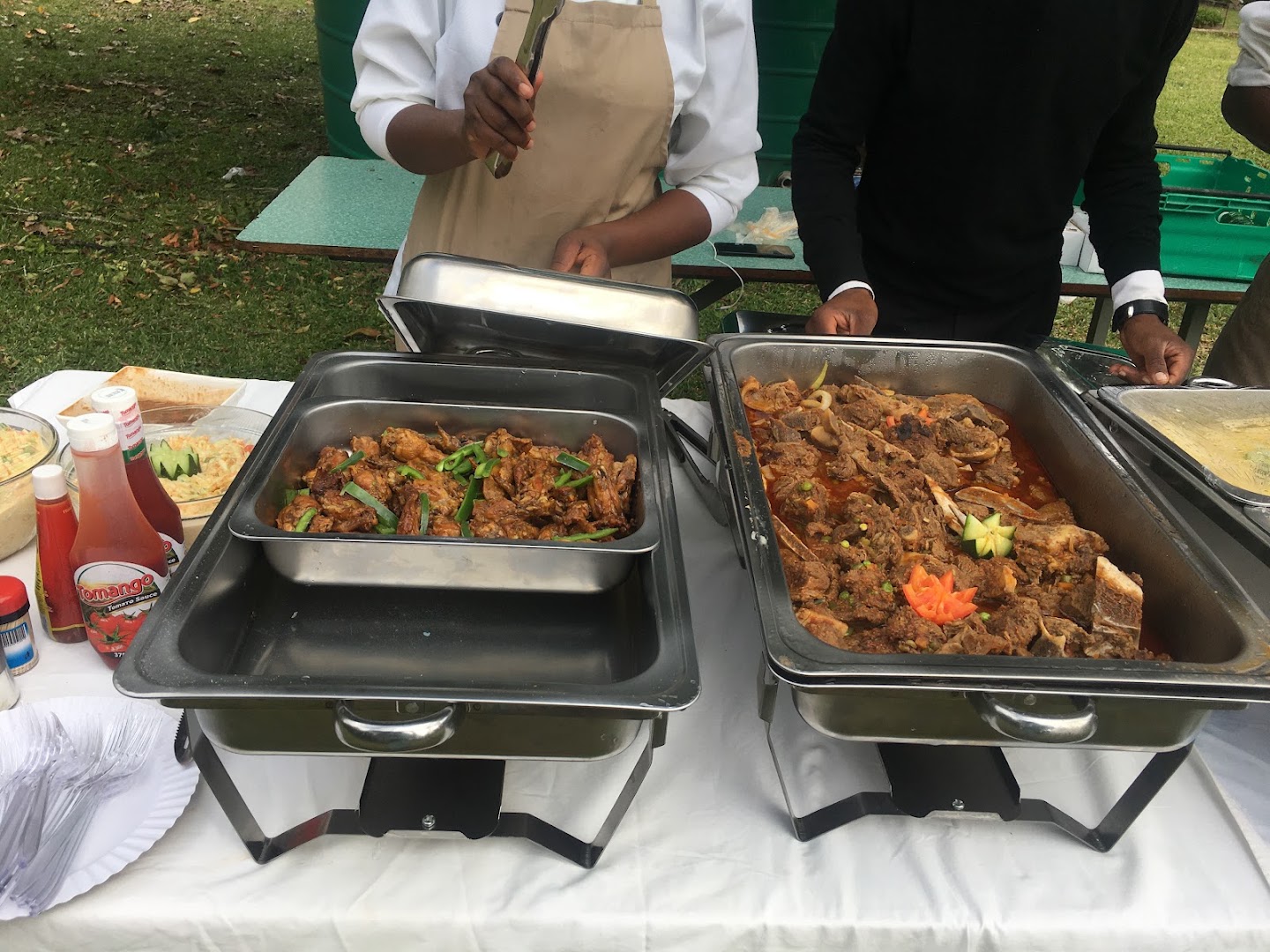 Café Retreat Mutare: appetizing display of buffet food